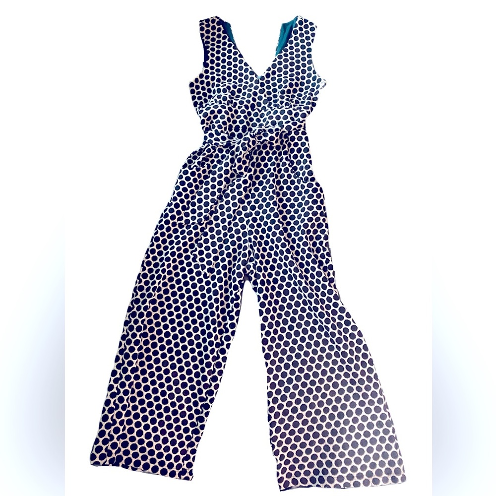 NWOT Eva Franco polka dot jumpsuit